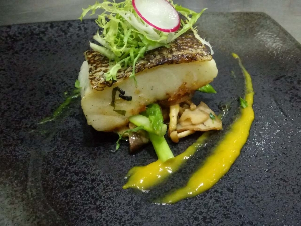 Cod Fish  with Mango puree